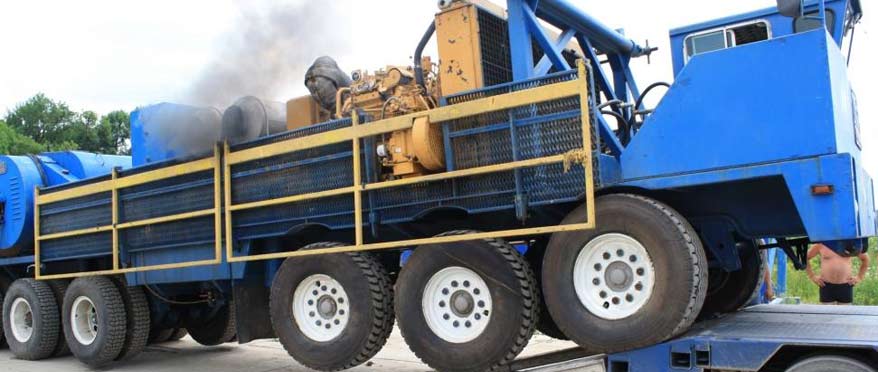 Transport einer Bohranlage aus Russland nach Polen