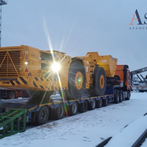 Transport von bergtechnik AUS polen NACH russland 